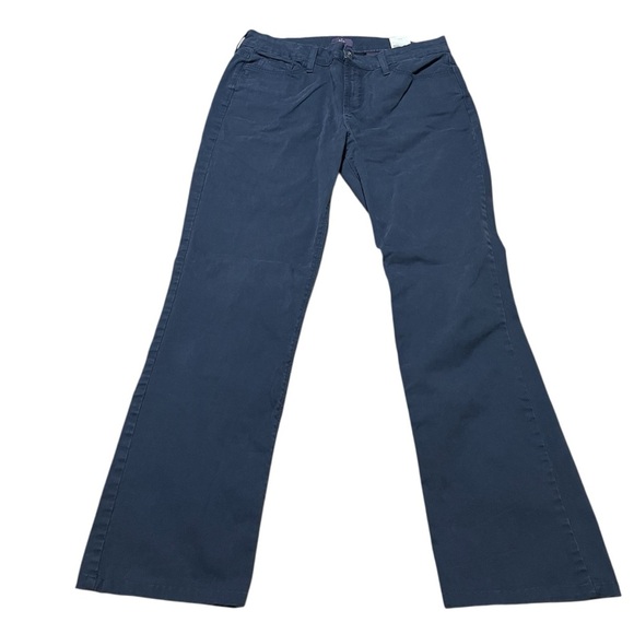 NYDJ Women's Straight Leg Blue Chino Pants Size 12 Lift Tuck Business Casual - Picture 1 of 8
